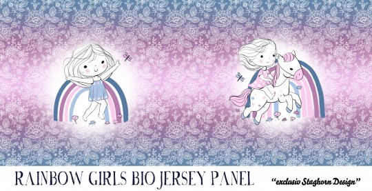 *Rainbow Girls Panel* Bio Jersey Panel *Best Friends Serie* 