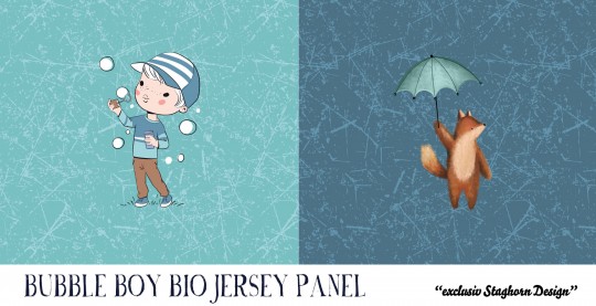 *Bubble Boy Panel* Bio Jersey Panel *School Boyz* 