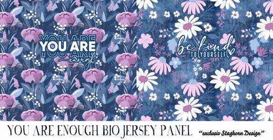 *You are enough Panel* Bio Jersey Panel *Schulkind Serie* "Staghorn exklusiv” Eigenproduktion