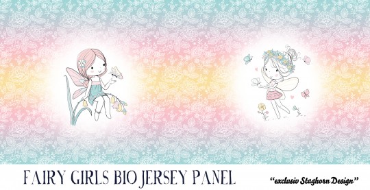 *Fairy Panel* Bio Jersey Panel *Rainbow Girlies Serie* 