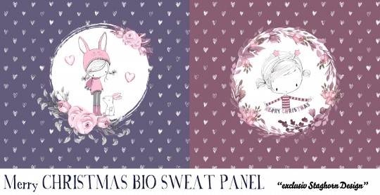 *Merry Christmas Panel* Bio Sweat Panel *Winter Liebe* 