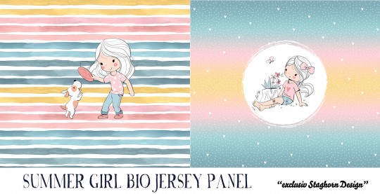 *Summer Girls Panel* Bio Jersey Panel *Ice Cream Girls Serie* 