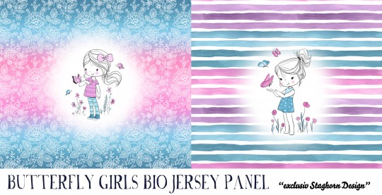 *Butterfly Girls Panel* Bio Jersey Panrl *Butterfly Girls Serie* 