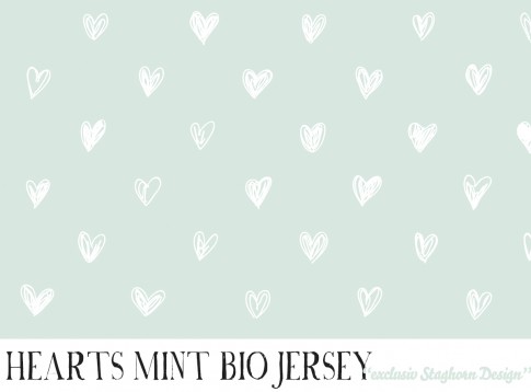 VORBESTELLUNG *Hearts Mint* Bio Jersey *Horse Dream Serie Neu* "Staghorn exklusiv” Eigenproduktion