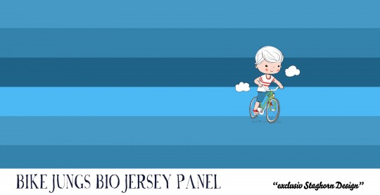 *Bike Jungs Panel* Bio Jersey Panel *Bike und Fußball Jungs Serie* "Staghorn exklusiv” Eigenprodukti