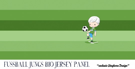 *Fußball Jungs Panel* Bio Jersey Panel *Bike und Fußball Jungs Serie* 