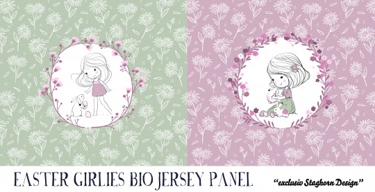 *Easter Girls Panel* Bio Jersey Panel *Oster Serie* 
