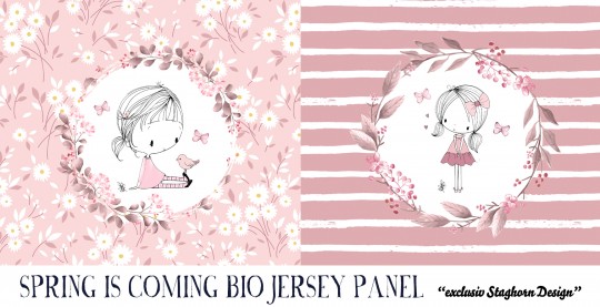 *Spring is Coming Panel* Bio Jersey Panel *Spring Love* 