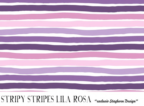 VORBESTELLUNG *Stripy Stripes Lila* Bio Jersey *Pony Girls Serie Neu* Staghorn exklusiv Eigenprodukt