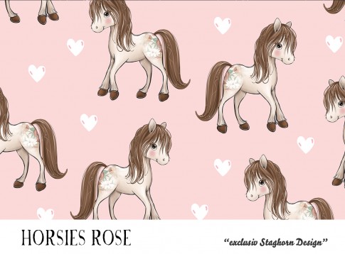 *Pferde Liebe Rose* Bio Jersey *Pferde Serie* 