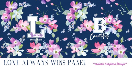 VORBESTELLUNG *Love Always Wins Panel* Bio Jersey Panel *Beautiful Serie* 
