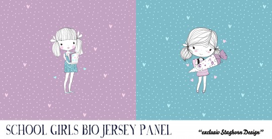 *School Girl Panel* Bio Jersey Panel *School Girls Serie* 