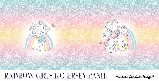 *Rainbow Girlies Panel* Bio Jersey Panel *Rainbow Girlies Serie* 