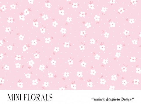 *Mini Florals Rosa* Bio Jersey *Flower Girls Serie* 