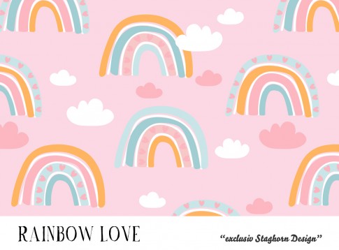 *Rainbow Love Rosa* Bio Jersey *Flower Girls Serie* 