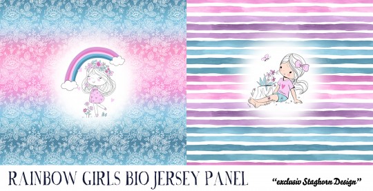*Rainbow Girls Panel* Bio Jersey Panrl *Butterfly Girls Serie* 